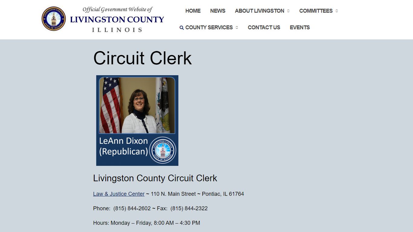 Circuit Clerk – Livingston County, Illinois